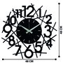 Wallity Rasputin Reloj de Pared Decorativo Negro